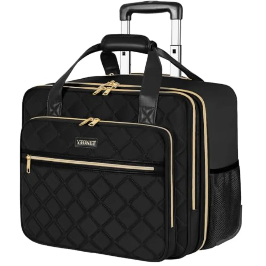 

Rolling Laptop Bag Women, Rolling Briefcase for Women, 17.3 Inch Laptop Bag with Wheels Rolling Computer Bag Laptop Case for Wo
