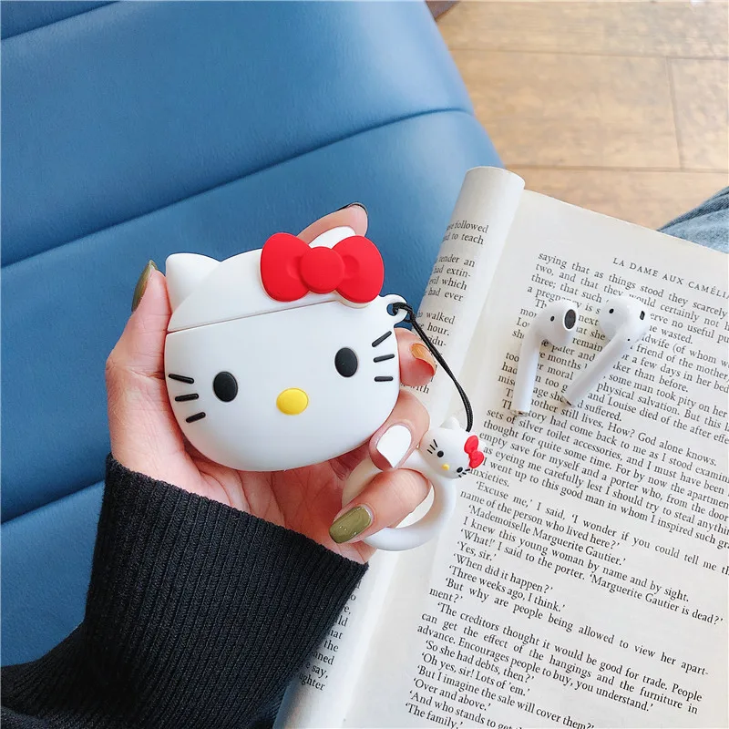 Japanese Anime Silicone Case For Apple Airpods 2 1 Pro Cute Soft 3D Cute Cartoon Soft Wireless Bluetooth Headphone Cover fundas