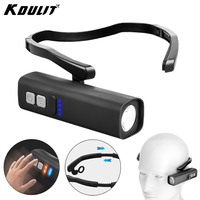 KDULIT Mini Portable LED Ear Headlamp USB Rechargeable powerful Sensor Headlamp Outdoor Sports Neckband Lightweight Flashlight