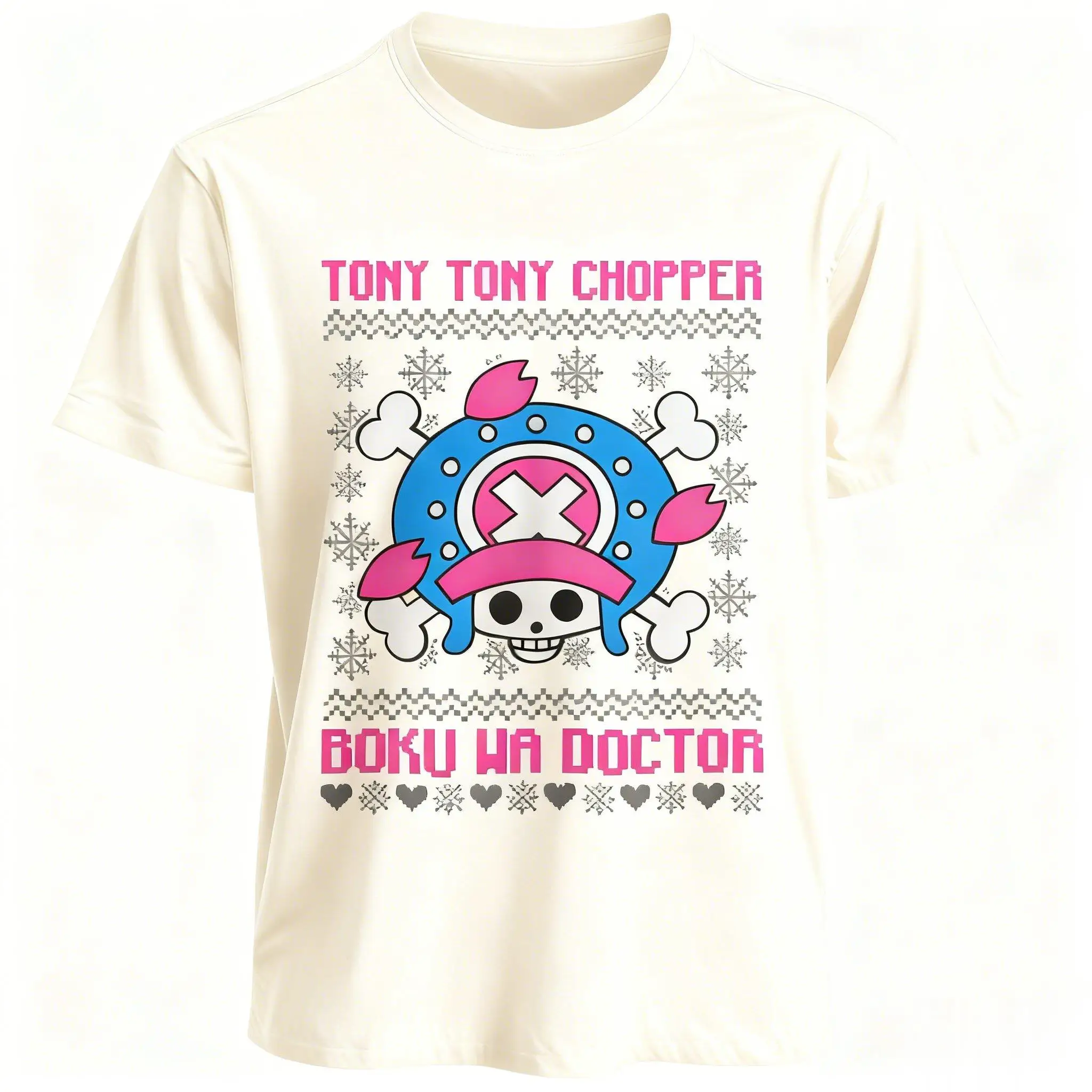 Chopper One Piece Anime T Shirt Männer Frauen Casual Baumwolle Kurzarm T Winter Weihnachten Niedlichen Cartoon Grafik Drucken Tops Y2k