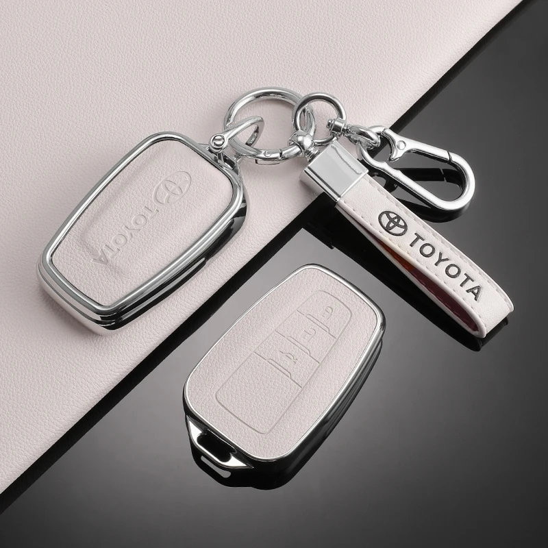حافظة مفتاح السيارة عن بعد من البولي يوريثان غطاء شل فوب لتويوتا كورولا بريوس كامري CHR C-HR RAV4 ألتيس لاند كروزر برادو سلسلة مفاتيح بدون مفتاح #4