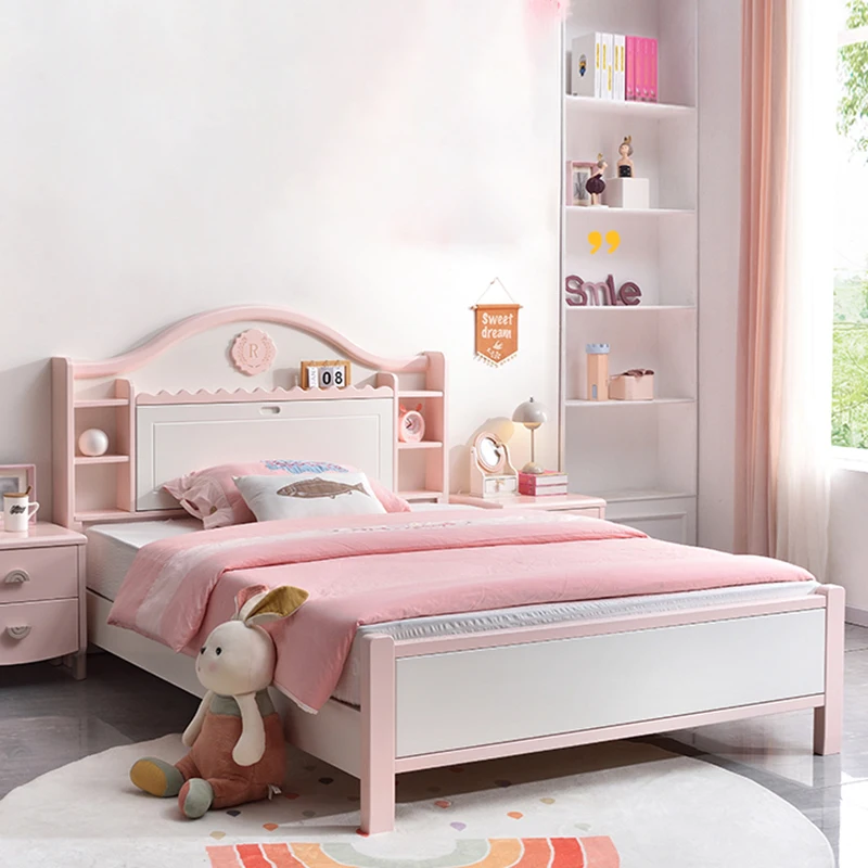 Solid Wood Holder Children Beds Toddler Single Teenage Nightstands Children Beds Deluxe Lounge Lozko Dla Dziecka Decorations