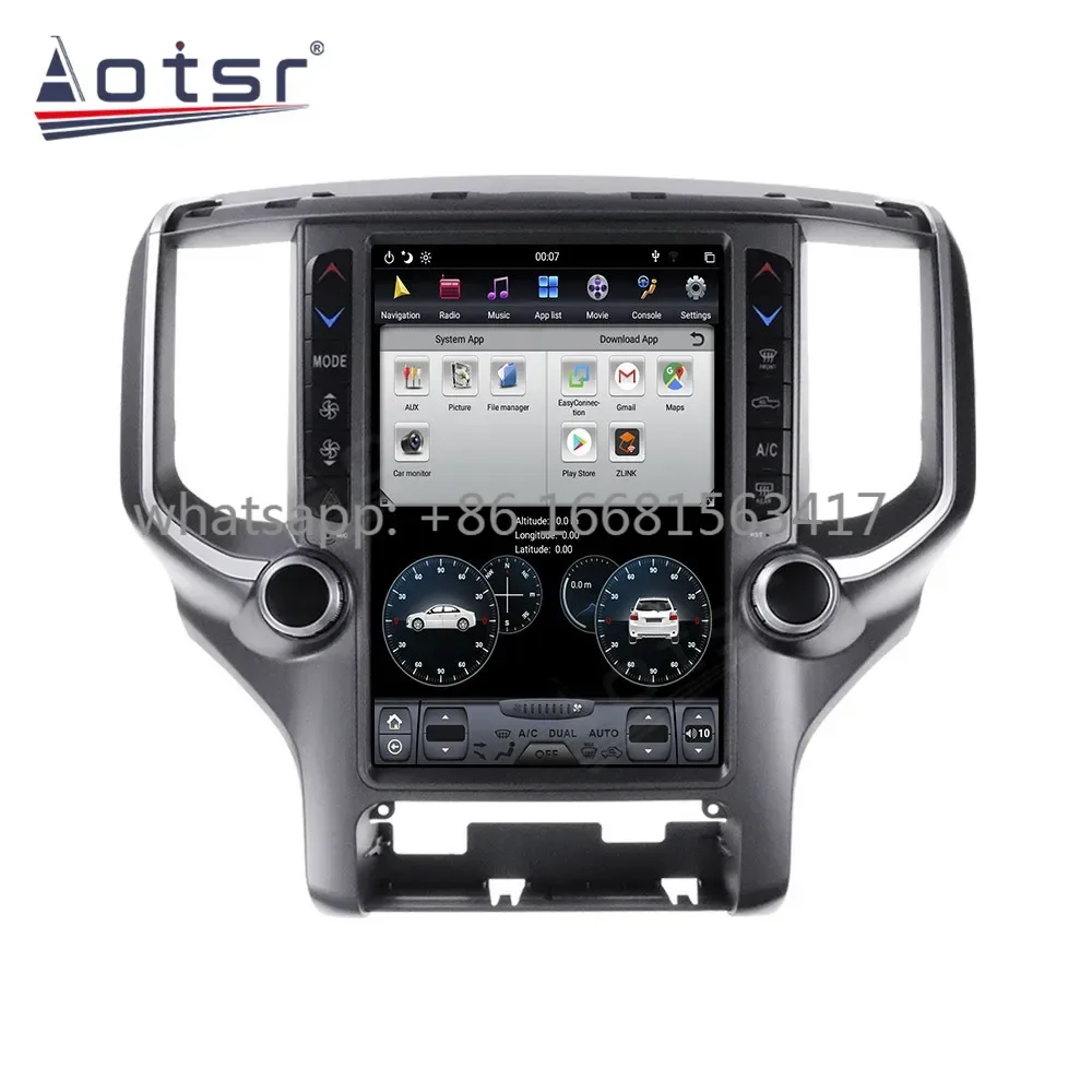 

For Dodge RAM 2018+ Android 64GB Tesla Screen Car Multimedia Radio Player Auto GPS Navigation