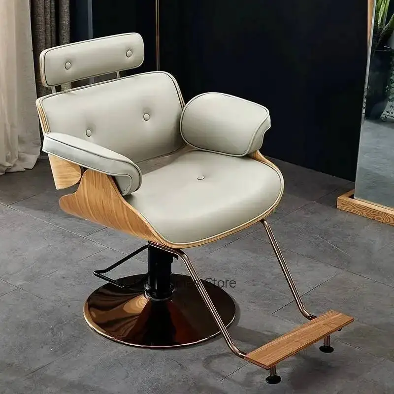 Silla de Estilista, Silla de Barbería, Silla de Maquillaje y Pedicura de Lujo, Equipo de Barbería, Silla Ergonómica para Salón de Belleza