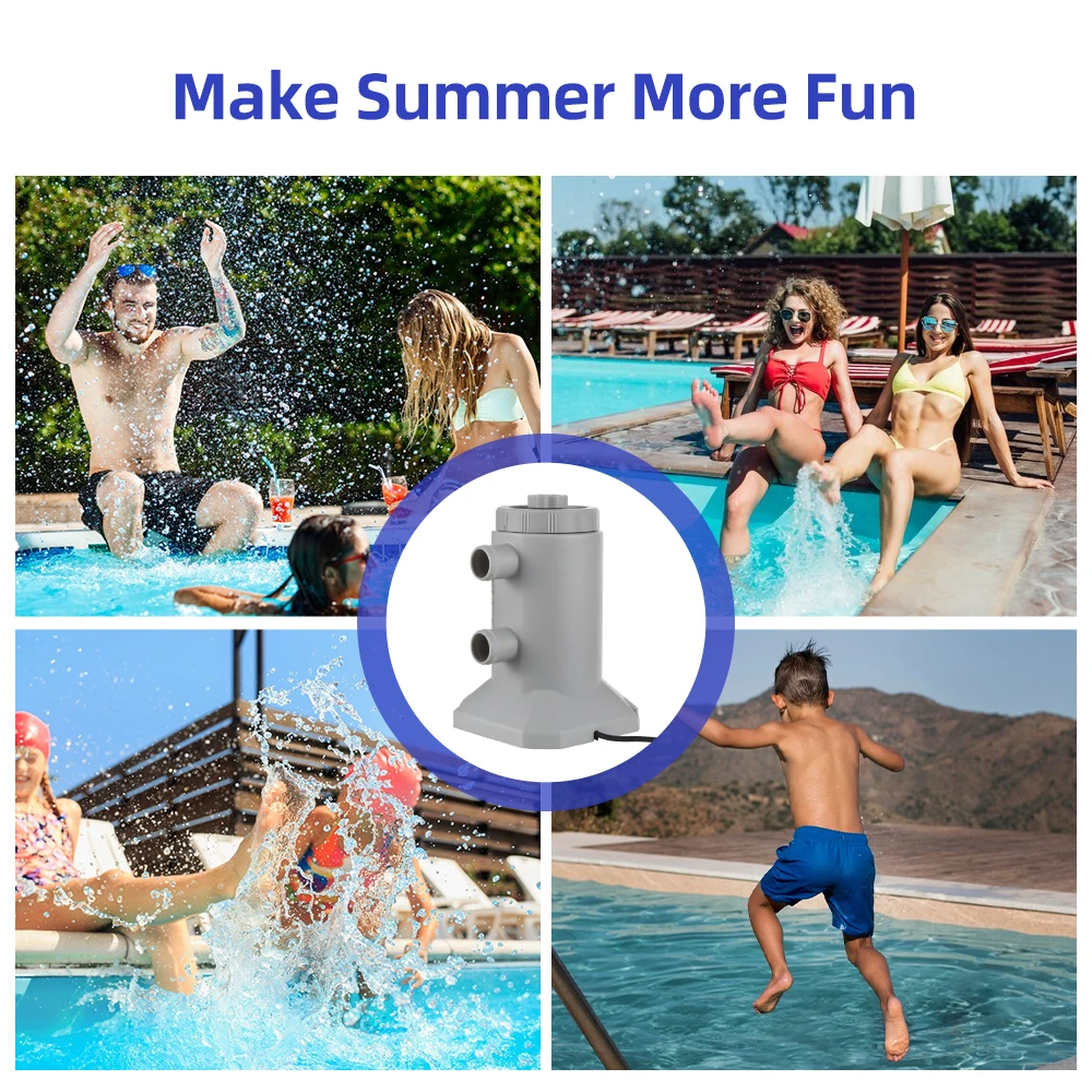55W 250L/H Flow Water Cartridge Filter Pump for Above Ground Pools Rate Low Noise Improved Circulation and Filtration Pool Tool