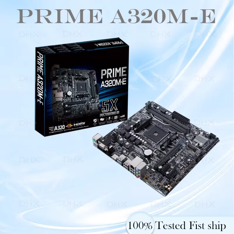 For ASUS PRIME A320M-E Motherboard AM4 AMD A320M DDR4 32GB Micro ATX support Ryzen 5600 2600 5700 3700 cpu USED 100% Tested OK