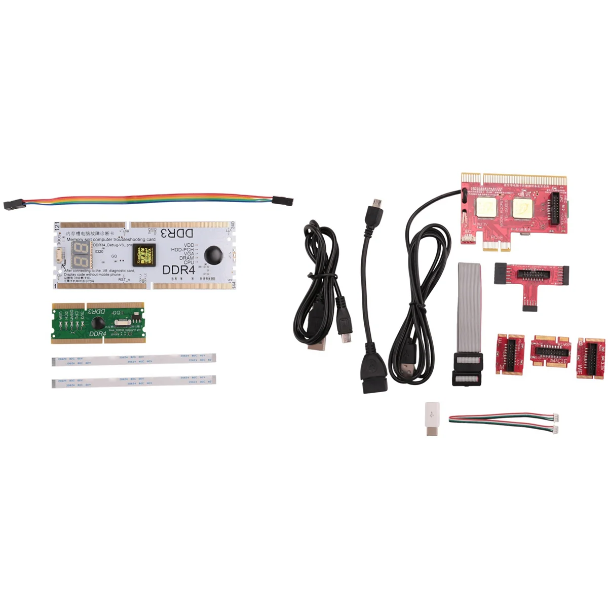 Imagem -03 - Depuração Diagnóstica Universal King Suporte para Cartão Postal v8 Laptop Desktop pc Pci Pci-e Minipci-e Lpc Ddr3 Ddr4