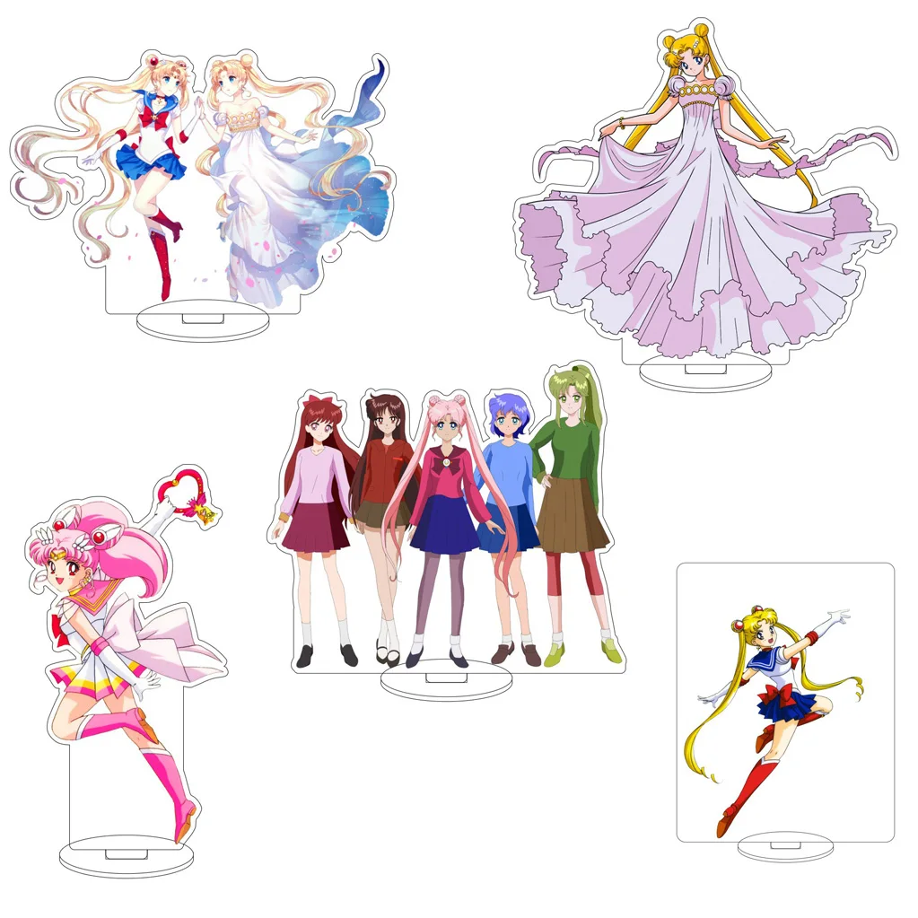Figura Acrílica de 16CM do Anime Tsukino Usagi, Lady Ami, Mizuno Hino, Rei Kino, Makoto Minako, Aino, Ornamentos e Presentes