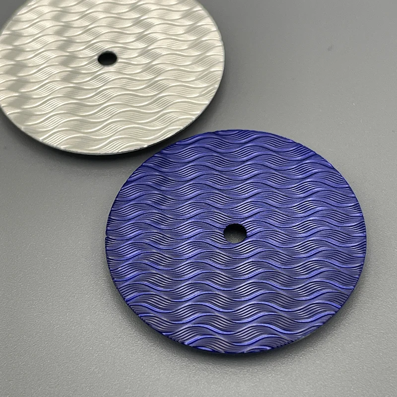 Dia 28.5mm NH35/8215/ETA 2824 Watch Dial Water Ripple Style Fits NH35 8215 ETA 2824 Movement Retrofit Watch Surface Parts