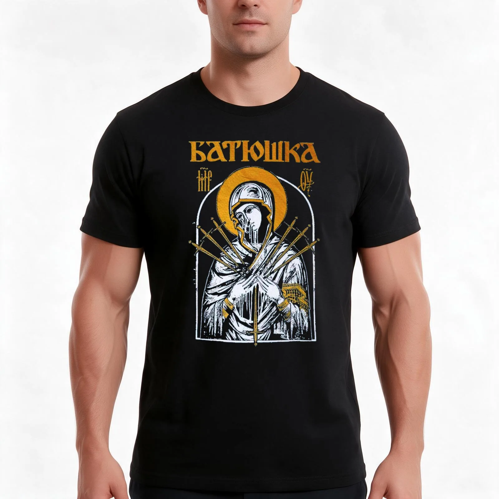 Batushka Mary & Daggers T-Shirt Summer Casual Cotton Tee Oversized Streetwear Tops Vintage Graphic Print Unisex Men Women