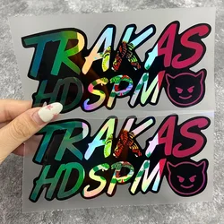 Reflective Laser Funny TRAKAS HDSPM Motorcycle Stickers Waterproof Motorbike Helemt Fuel Tank Decor DIY Car Windows Vinyl Decals