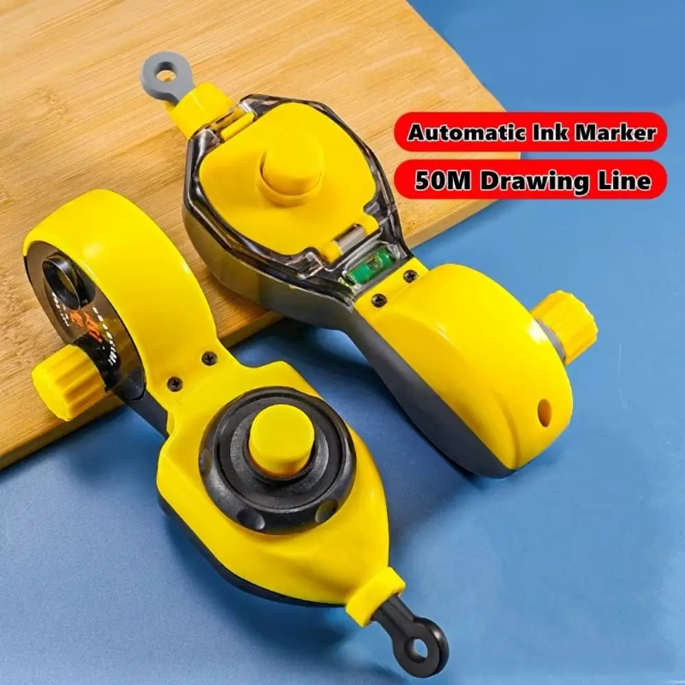 

Автоматический маркер для разметки с функцией сброса, 50-метровая чернильная линия, строительный инструмент для разметки, маркер для разметки по дереву