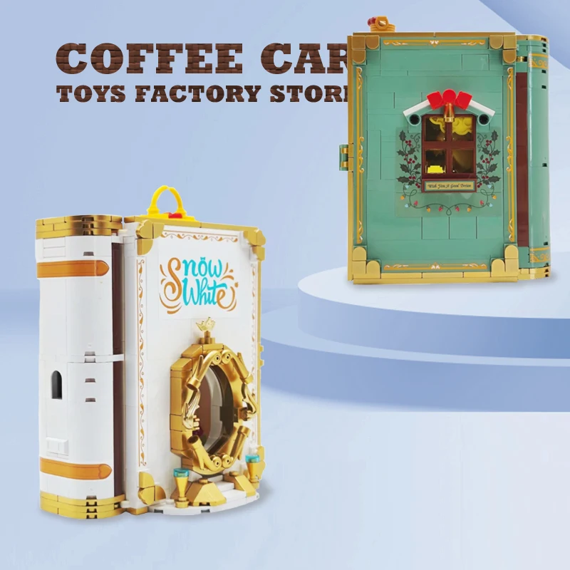 Cute Fairy Tales Building Blocks Books Anime Film MOC Bricks Toys Dream Princess 3D Storybook Model Children Girl Birthday Gifts