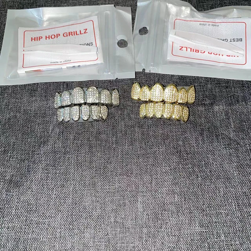 1Pc/Set Hip Hop Bling Teeth Grills Set Unisex Top Bottom Mouth Teeth Grills Tooth Cap Removable Dental Fashion Accessories