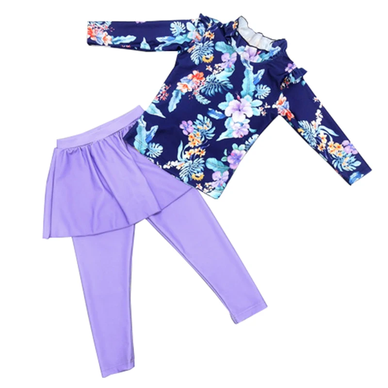 Child Swimwear Long Sleeve UV Protection UPF50+ Sunsuit Купальный костюм Young Girl Full Body Rash Guard Girl Swimming Suit