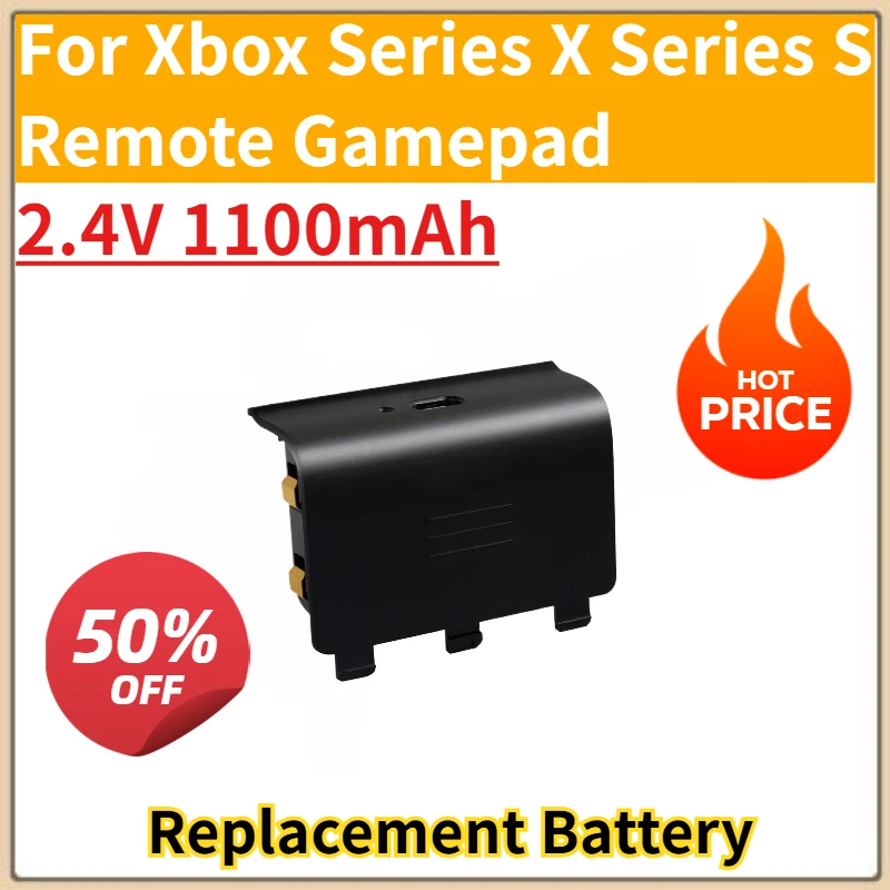 

New Replacement Rechargeable Xbox Controller Battery Pack+Type C 2.4V 1100mAh for Xbox Series X Series S Remote Gamepad