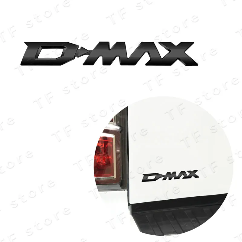 3D ABS Plastic Car Styling DMAX D-MAX Letter Logo Badge Sticker Car Body Trunk Fender Emblem Decal Auto Accessories