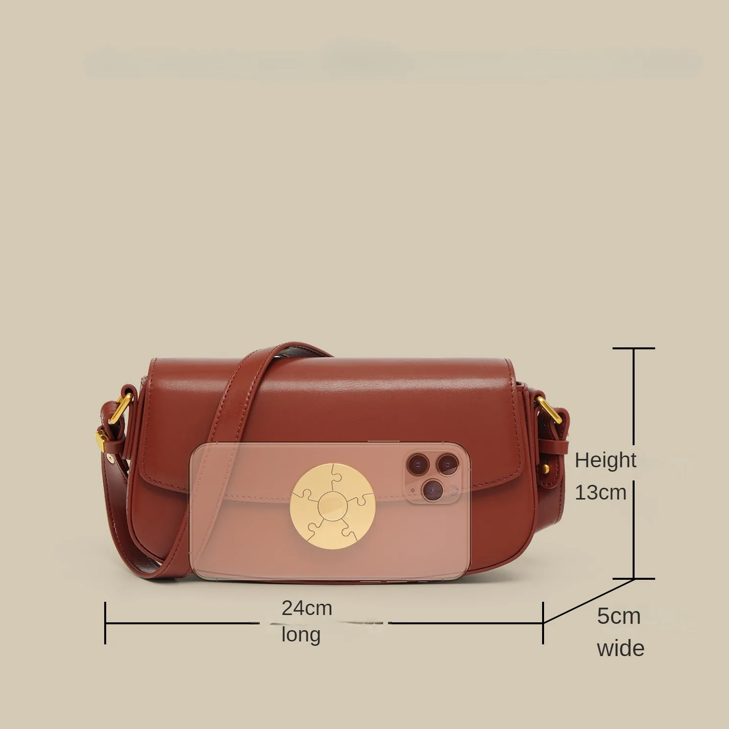 New 2023 Spring Style Red Leather Shoulder Bag with Magnetic Buckle Luxury Handbags for Women Daily Use and Casual Outings