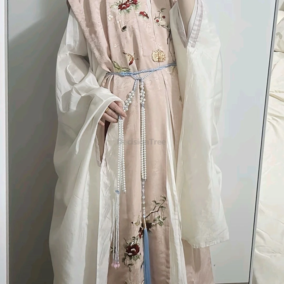 

2025 китайский дворец стиль жемчужная поясная цепочка элегантный темперамент универсальный пояс ручной работы тканый орнамент на талию ханьфу