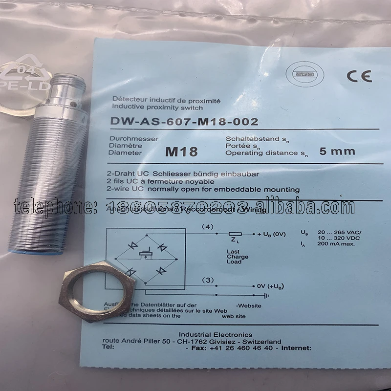 

В наличии: Новый индуктивный датчик приближения DW-AS-607-M30-002. Гарантия 1 год. Высокое качество. От проверенного продавца.
