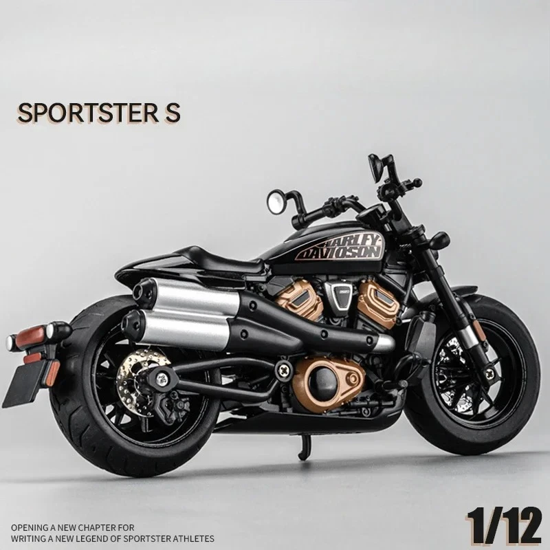 

Модель мотоцикла Sportster S 1:12, литая под давлением, из сплава, гоночная, игрушка, подарок для детей, коллекционная миниатюра