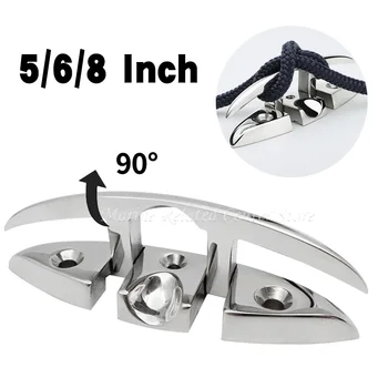 5 Zoll 6 Zoll 8 Zoll Boot Klapp klampe Klapp Dock Klampe 316 Edelstahl Dock Deck Linie Seil Fest macher Klampe Boot Zubehör
