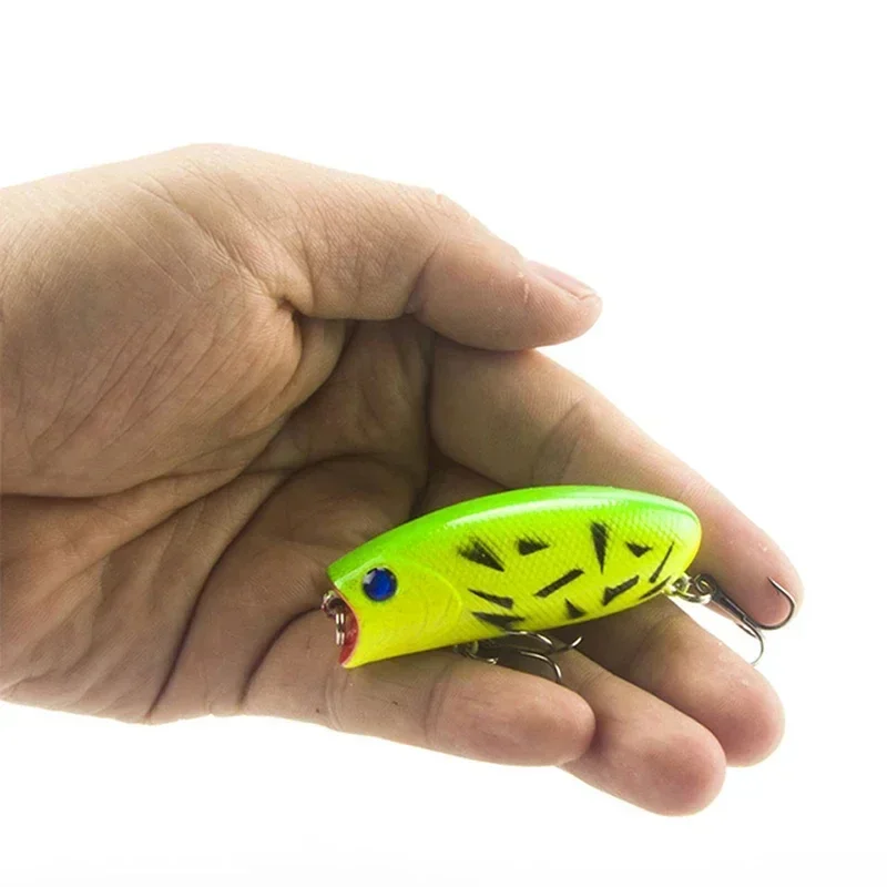 ZWICKE 6cm 10.4g Popper Fishing Lures Artificial Bait Bass Pesca Wobblers Crankbait Fishing Tackle 8 Colors Plastic Hard Bait