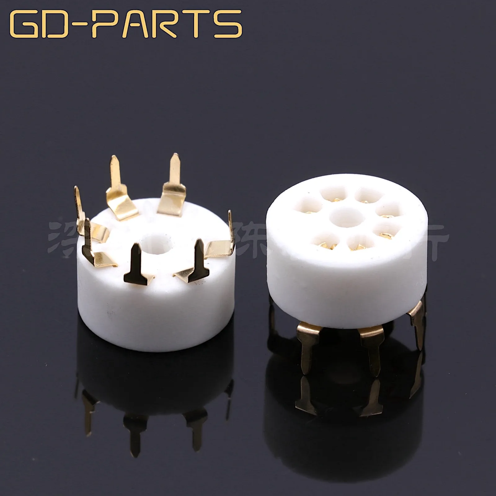 Small 7-hole electronic tube seat ceramic gold-plated seven-hole amplifier socket 6J4 6J1 6Z4 6X4 vacuum tube seat