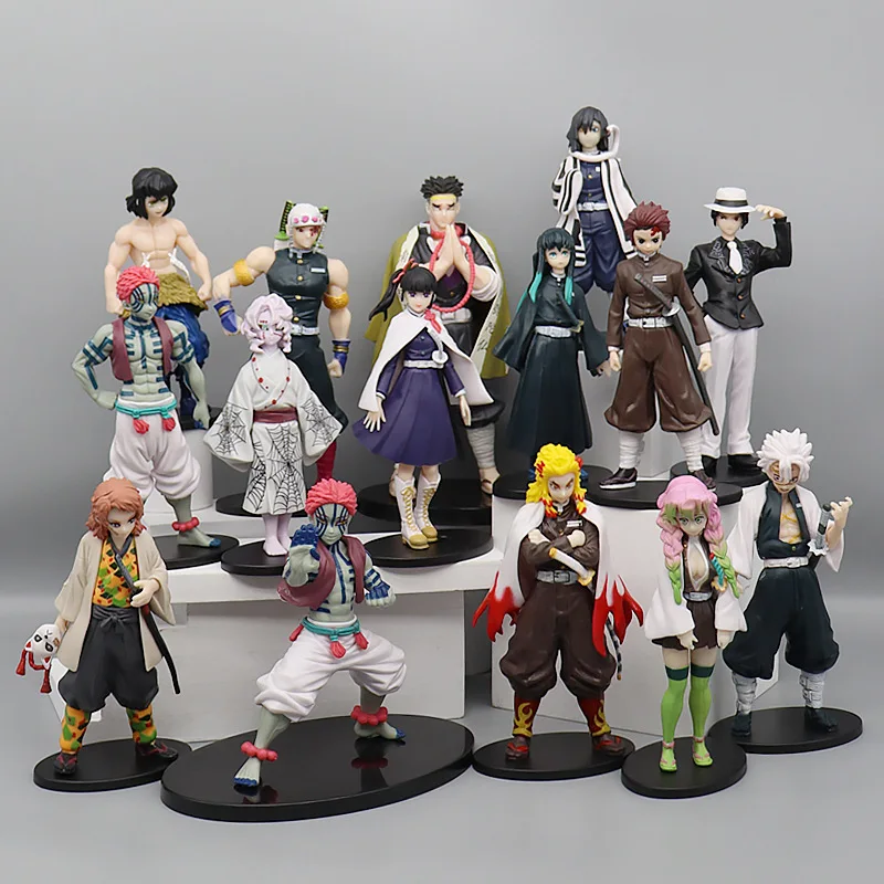 Demon Slayer Anime Figure Kamado Nezuko Kochou Shinobu Cosplay Figure Kimetsu No Yaiba Tsuyuri Kanawo Figurine Model Doll Toys