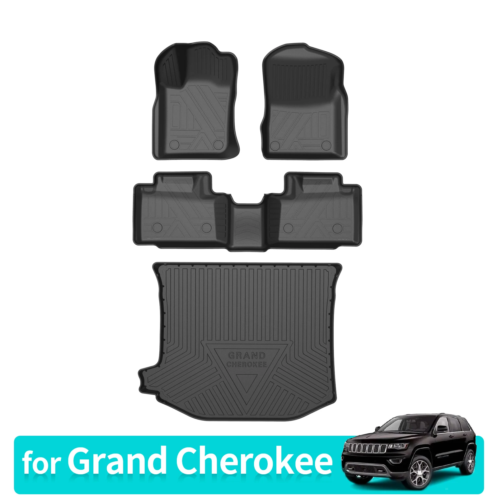 

Trunk Backrest Pad TPE for Jeep Grand Cherokee 5Seat 2021-2024 Car Floor Mats