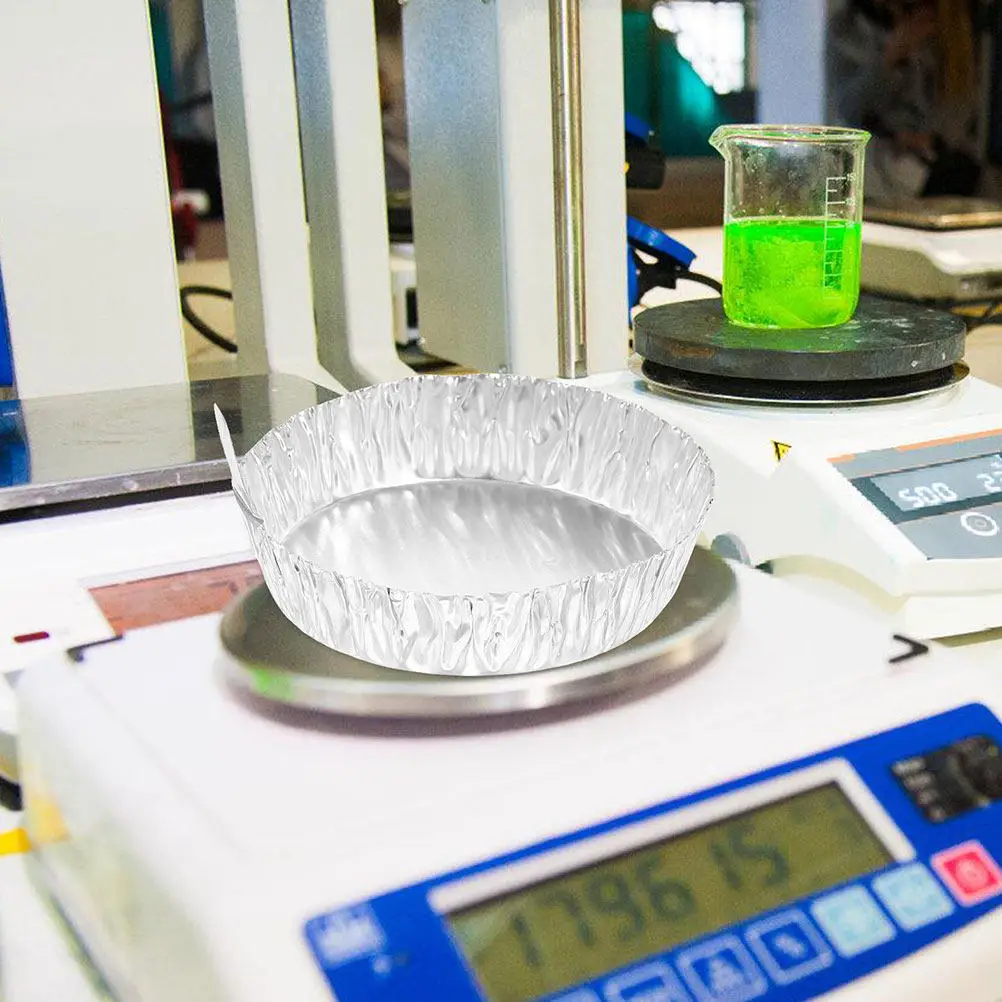 200Pcs Aluminum Foil Weighing Trays Portable Stackable Lab Weighing Boats for Scientific Experiments Powder Liquid Handling
