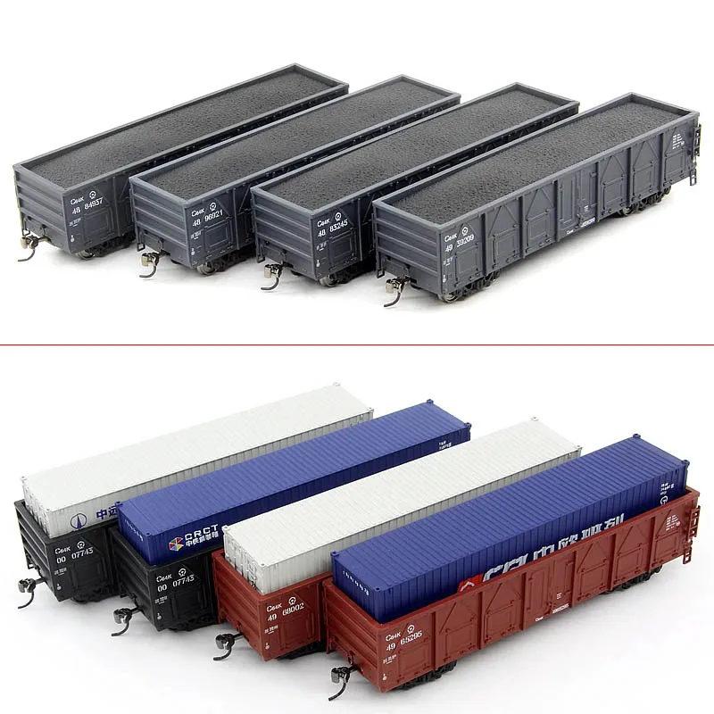 

Модель поезда HO 1/87 Железная дорога C64K Широко открытая модель грузового отделения с металлической муфтой Игрушка для мальчика