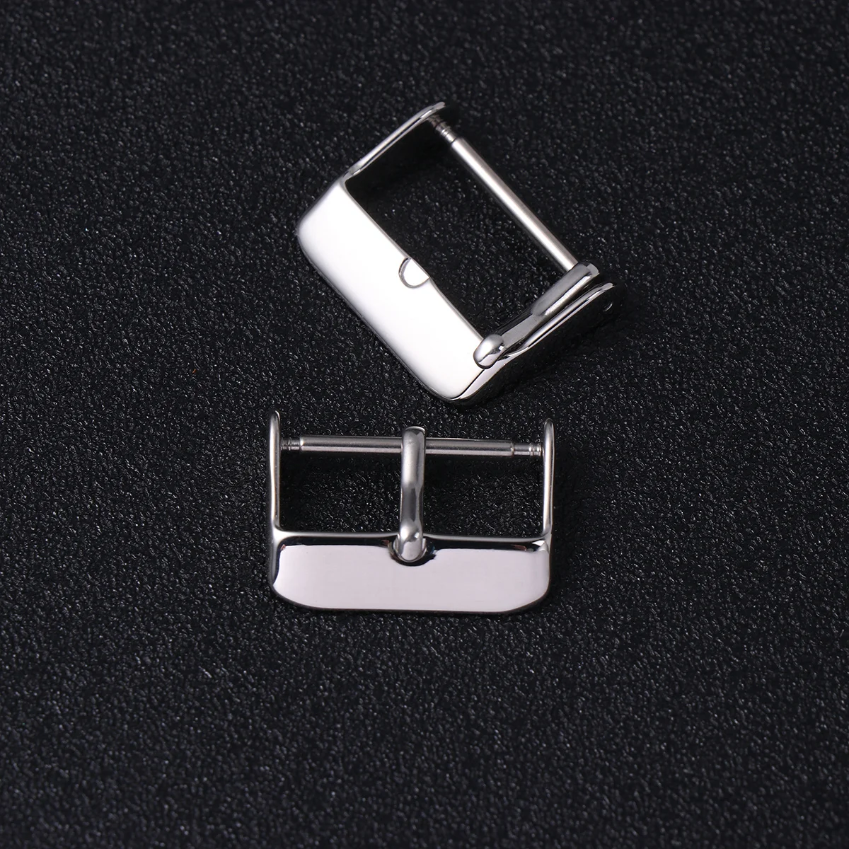 

5pcs Stainless Steel Watch Band Clasp 16Mm Silver Simple Durable For Silicone Electronic Watchbands Luxury Wristwatch