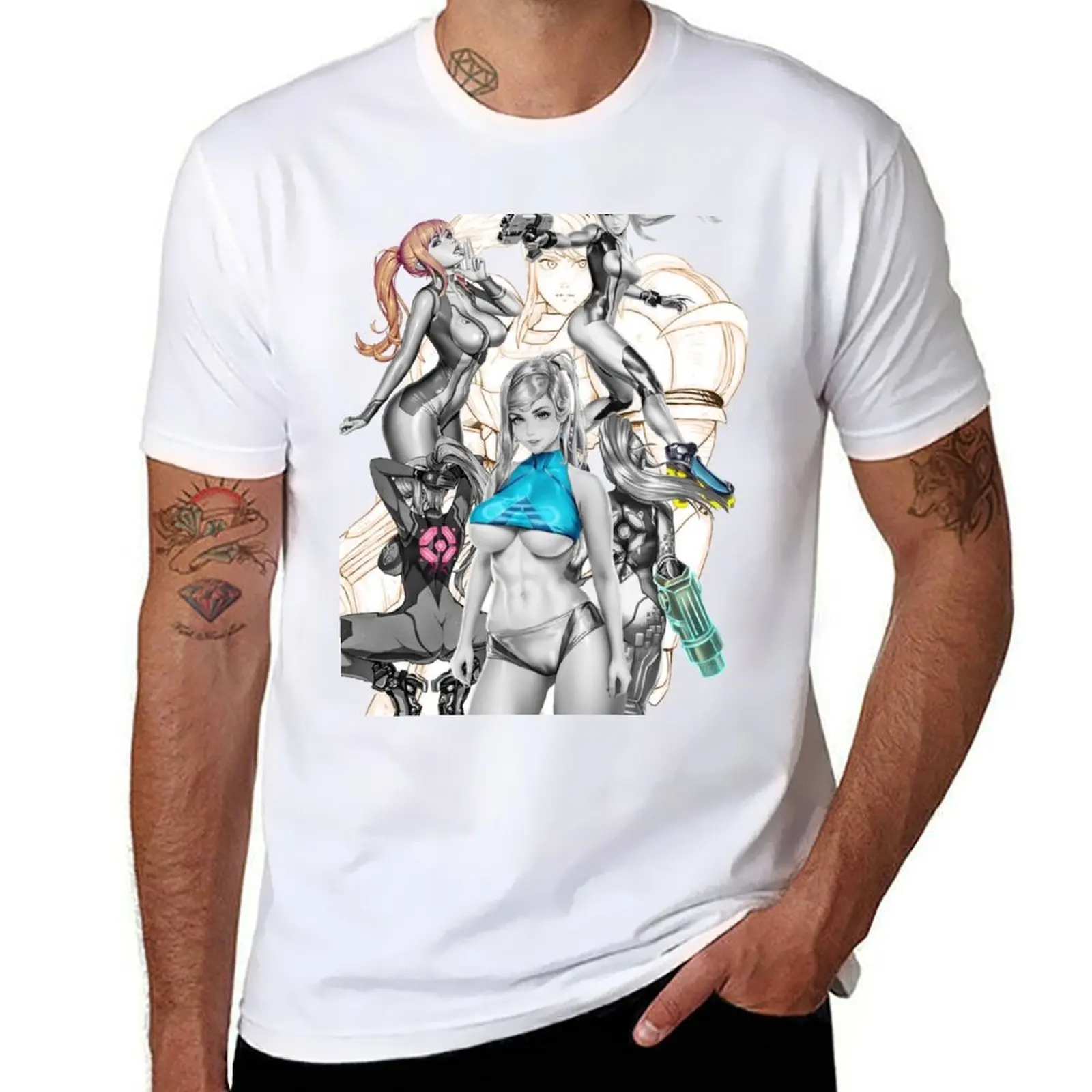 

Samus aran all out T-Shirt cotton tshirt 100% anime t shirts for man T-Shirt