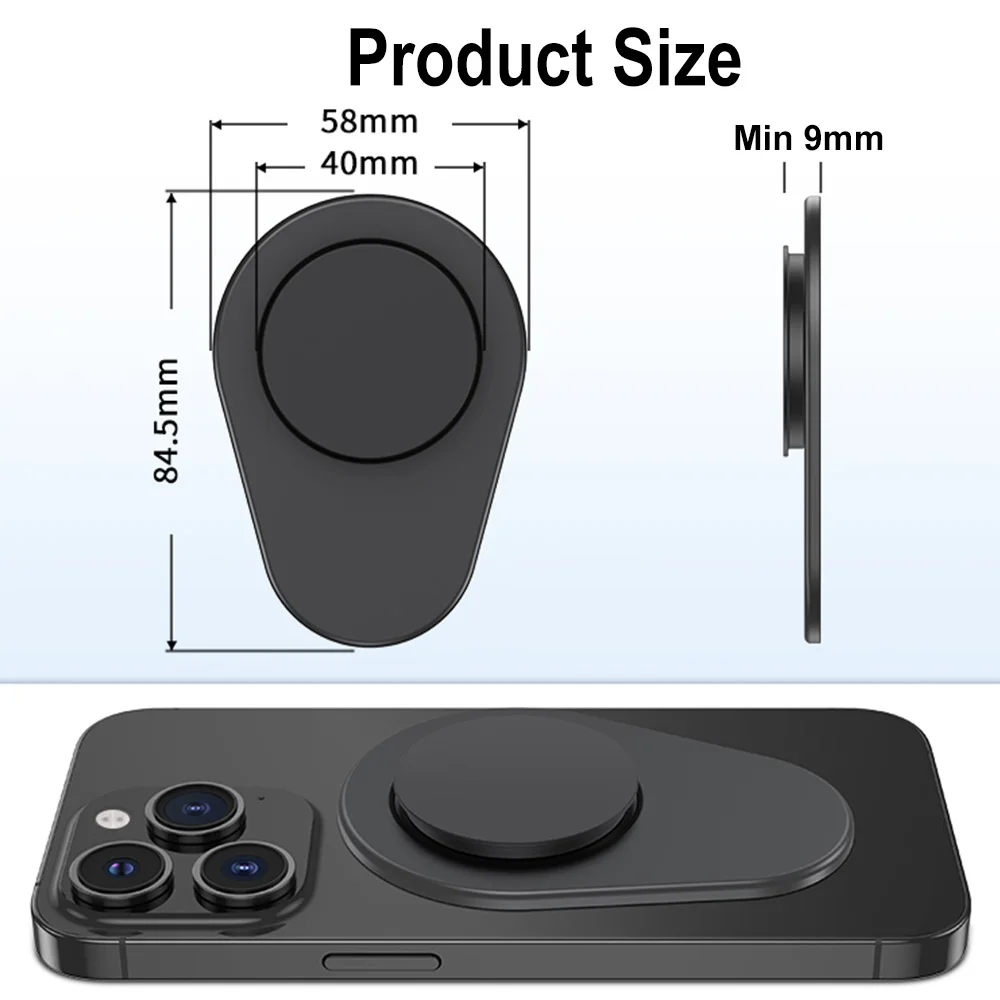 Grippopso Oval Griptok Magnetic Folding Mobile Phone Socket Holder Support for IPhone 15 14 Mac Safe Ring Finger Expanding Stand