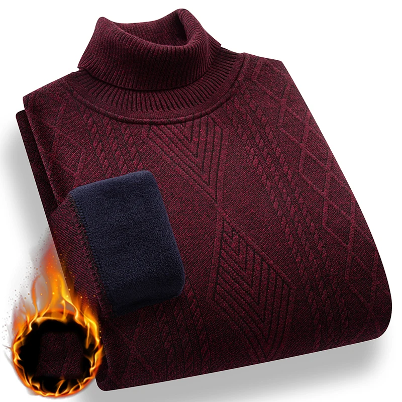 Men's Warm Knitted Sweater Pullovers Streetwear Casual Thick Sweater Male Fashion Clothing Spring Autumn Winter Men Clothing