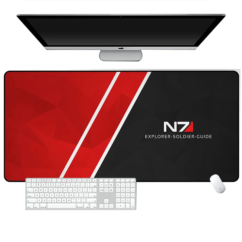 Mass Effect N7 Mouse Pad Large Gaming Mousepad Gamer Computer Office Mouse Mat XXL Carpet Keyboard Mat Desk Pad Laptop Mausepad