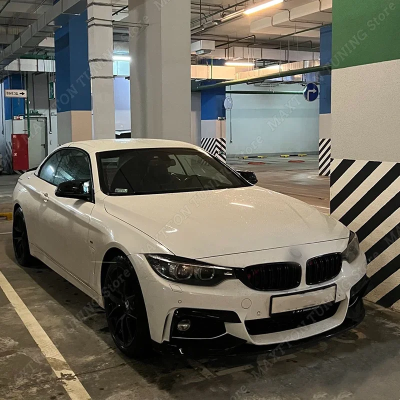 1 زوج سيارة لمعان الأسود المصابيح الأمامية الحاجب الجفون تقليم لسيارات BMW 4 سلسلة F32 F33 F36 M4 420d 420i 425d 430i 435i 440i 2013-2021 #2
