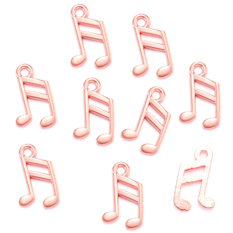 5 colors 60pcs musical note Charms Tibetan Silver Bronze Pendants Antique Charm Jewelry Making DIY Handmade Craft 16*9mm P206