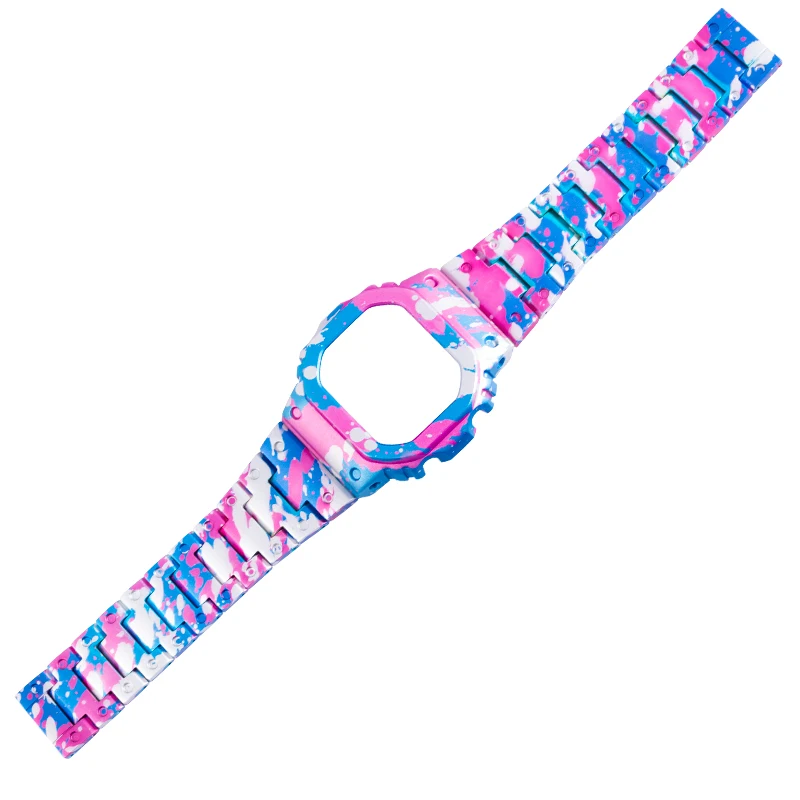 سبائك التيتانيوم معدن حزام (استيك) ساعة حزام الحال بالنسبة ل كاسيو DW5600 GW-B5600 GB5600 GWX5600 G-Shock مربع ترقية استبدال