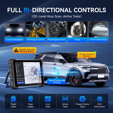 MUCAR 892BT OBD2 Диагностический инструмент с поддержкой AI и 35 сбросами кодов — пример использования