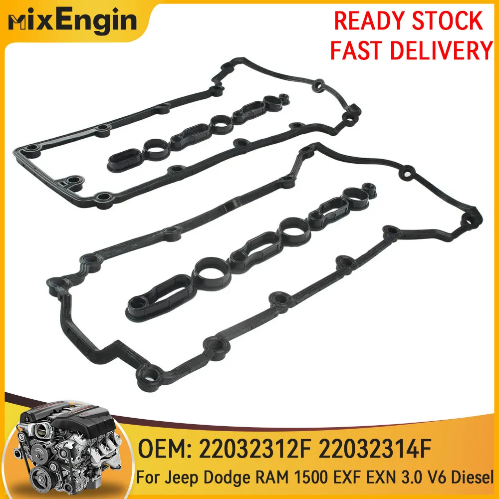 

Комплект прокладок крышки клапана двигателя подходит для Jeep Grand Cherokee Dodge RAM Classic 1500 3.0L V6 Diesel 2014-2018