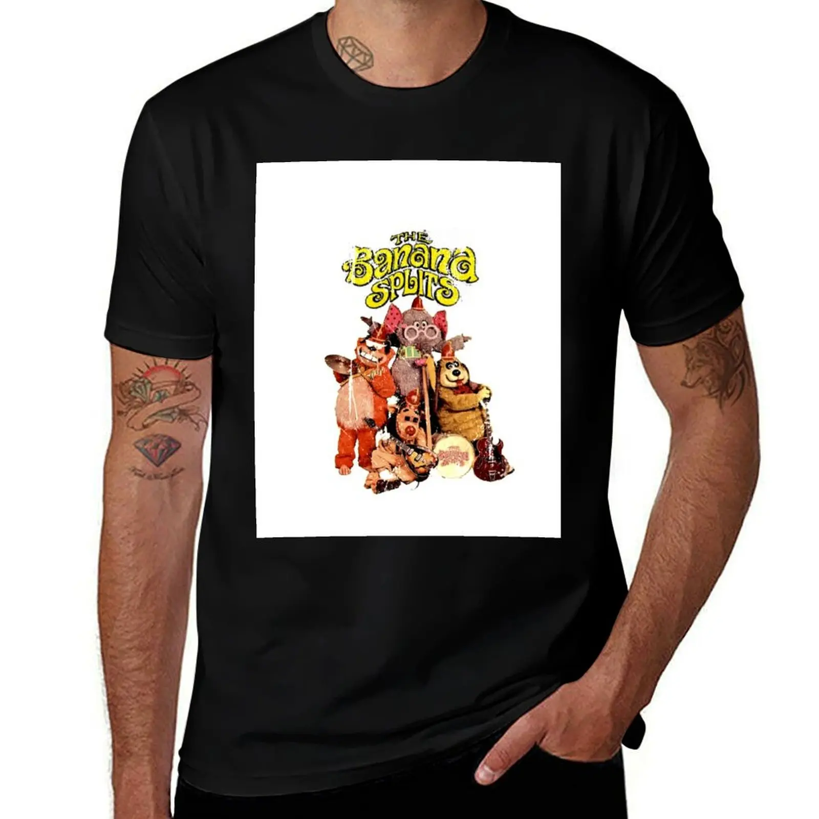 

Banana Splits T-ShirtBanana Splits - Distressed, Vintage T-Shirt man t shirt cotton high quality t shirt for man T-Shirt