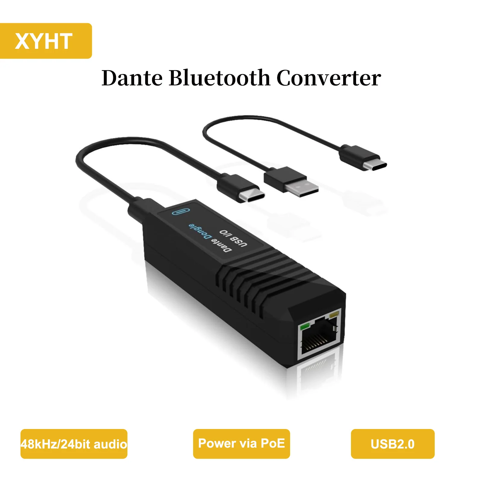 

Dante AVIO–Analogue Bi-Directional Adapter, USB I/O Digital Audio Supporting 2 * 2 Channel Bi-Directional Signal Transmission
