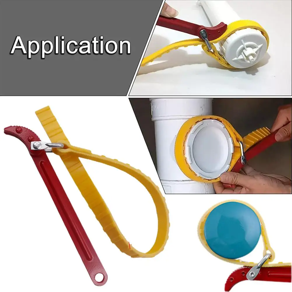 

8/12 Inch Belt Wrench Car Oil Filter Puller Adjustable Strap Spanner Chain Wrench Strap Car Cartridge Disassembly Tool