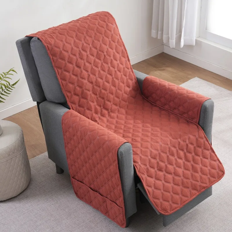 1/2/3 Seater Quilted Thicken Sofa Slipcover Anti‑Slip Dog Pet Kids Recliner Armchair Slipcovers Sofa Protector Cover Home Decor