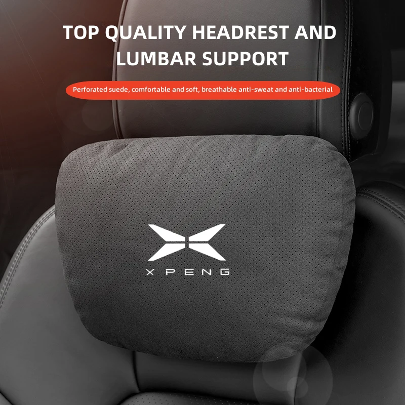For XPENG P5 P7 G3 G6 G9 X9 N5 F57 BETA Car Headrest Neck Support Seat Lumbar Cushion Breathable Soft Neck Pillow Accessories