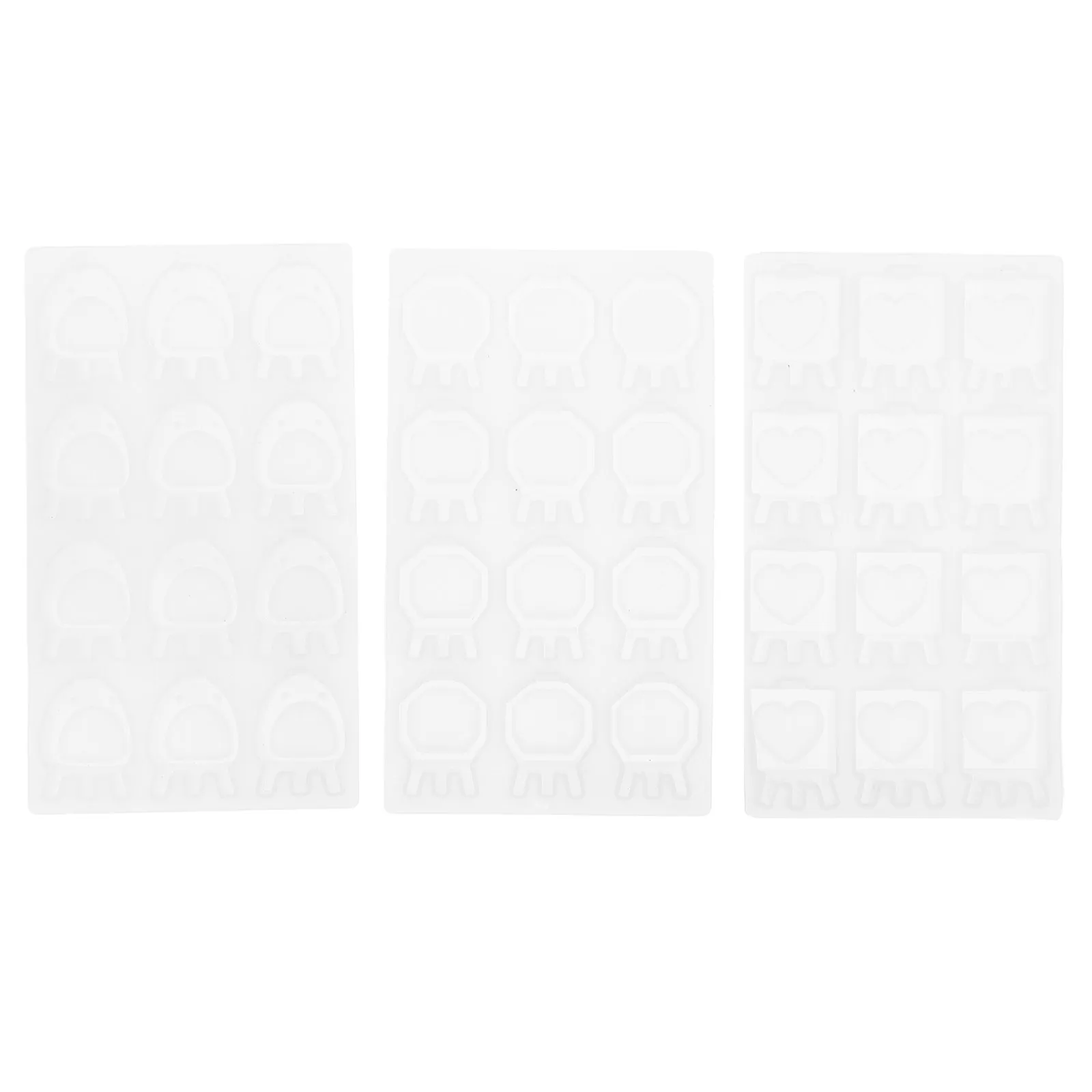 3Pcs Mini Frame Silicone Mold Photo Holder Resin Epoxy Mold for Mobile Phone Decorations Fridge Magnet Creative Craft Studio