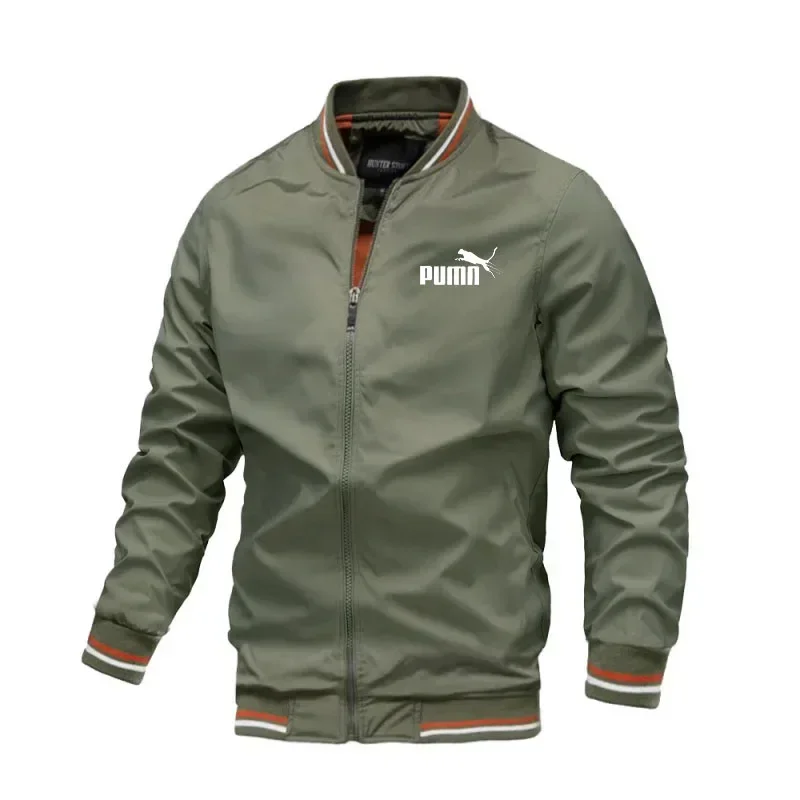 2026 Spring Summer Men Zipper Jacket, Waterproof Windproof Fashion Coat for Motorcycle Riding Outdoor Casual Sports Jackets