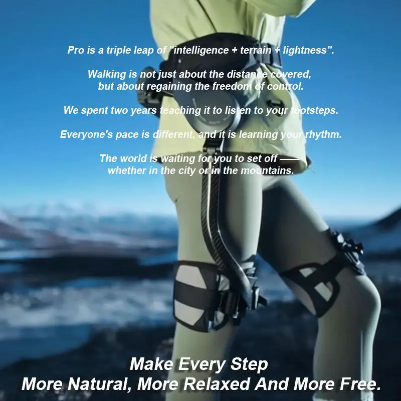 Elderly Electric Carbon Fiber Power Suit Lightweight AI Exoskeleton Legs Robotic Assistant for Walking Climbing Assistance